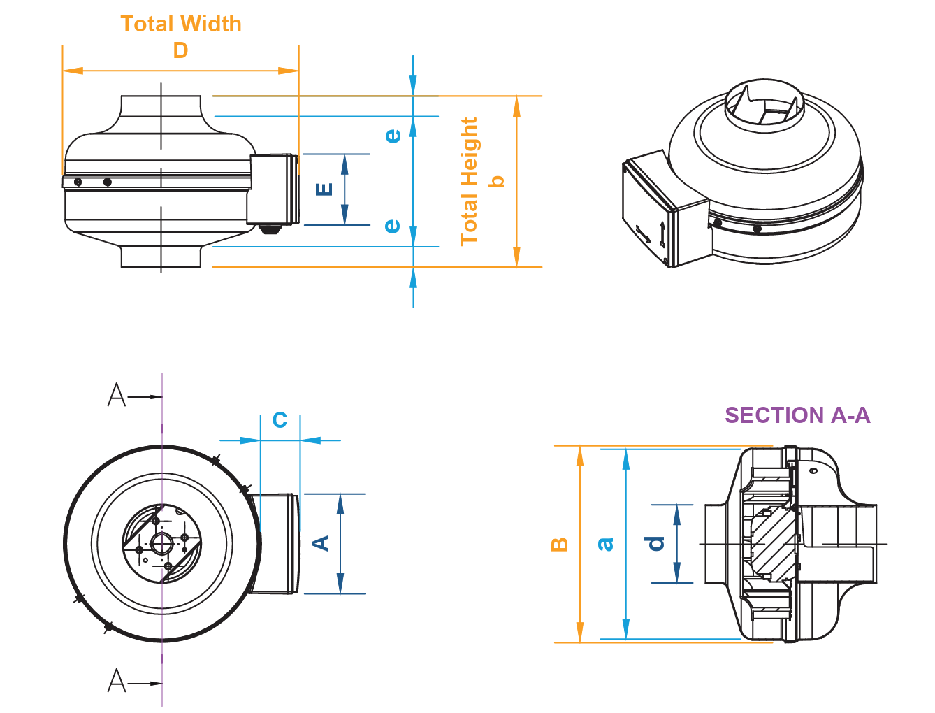 AIF In-Line Centrifugal Duct Fans